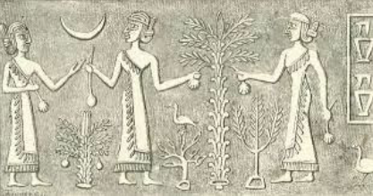 Leaders of Uma and Lagosh Transacting with Barley